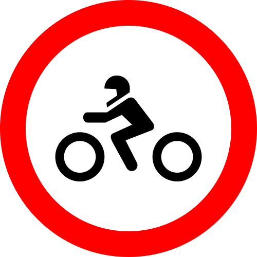 Circulație interzisă pentru motociclete