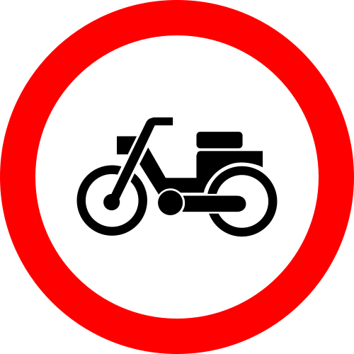 Circulație interzisă pentru ciclomotoare