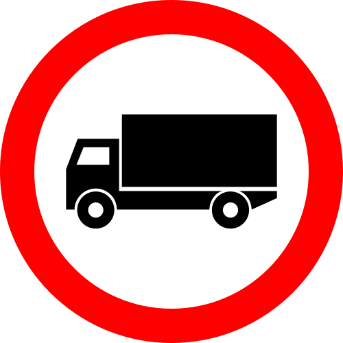 Circulație interzisă vehiculelor pentru transportul de marfă