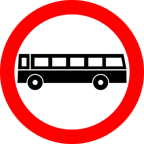 Circulație interzisă pentru autobuze