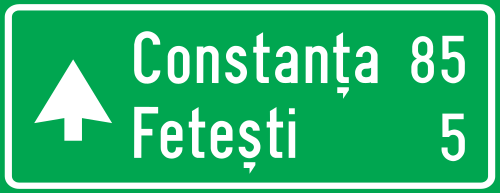 Distanța până la localități (autostradă)